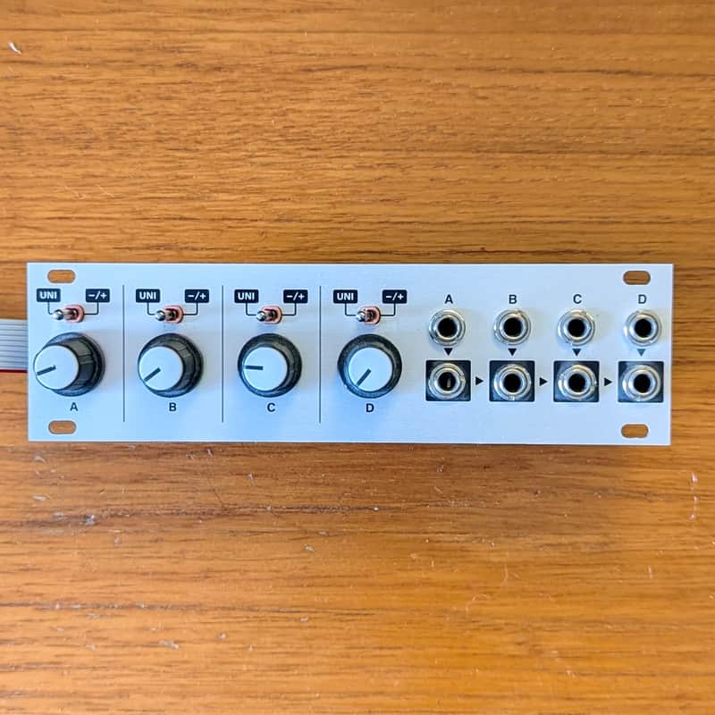 Intellijel Quadratt 1U Quad Attenuator Eurorack Synth Module 2016 - 2025 - Silver image 1
