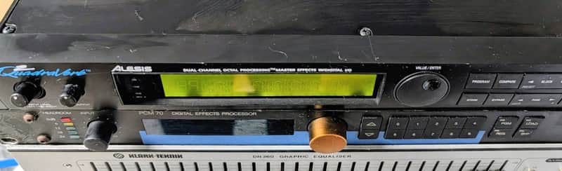 Alesis QuadraVerb 2 Dual Channel Octal Master Effects with Digital I/O 1990s - Black image 1