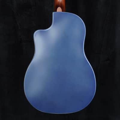 Preowned National ResoRocket Steel Satin Navy Blue w/ Lollar P90 image 12
