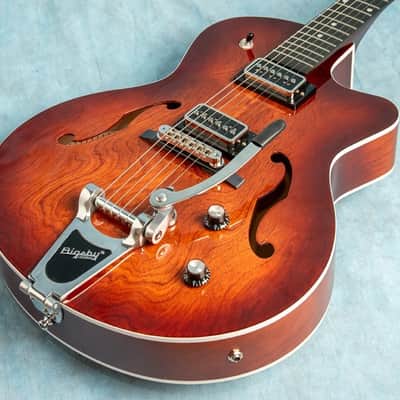 Godin 5th Ave Uptown T-Armond Havana Burst SF Electric Guitar No Bag/Case image 3