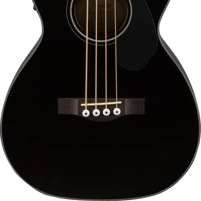Fender CB-60SCE Bass Classic Design 4-String Acoustic-Electric Bass Guitar, Solid Spruce Top, Black image 2