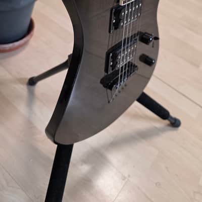 Jackson DINKY DK2 MIJ PRO SERIES Japan Translucent Black AAA Flame Top String-Through MJ Japanese Super Strat HH 2 USA Seymour Duncan Humbucker Fender Era image 13