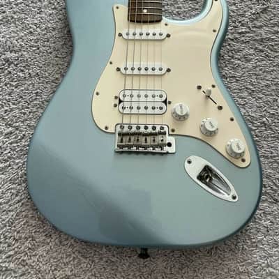 Fender Standard Stratocaster 2002 MIM HSS Agave Blue Frank Thomas Signed Guitar image 2