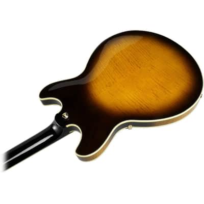 Ibanez John Scofield Signature JSM100 Hollow-Body Electric Guitar, Bound Ebony Fretboard, Vintage Sunburst image 21