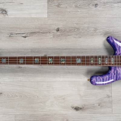Spector USA NS-2 Bass, Quilt Maple over Reclaimed Redwood, Ultra Violet image 6