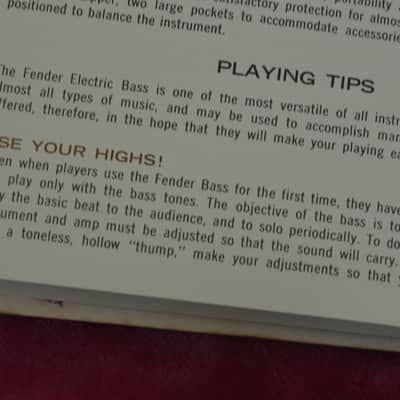 Vintage 1963 Fender Jazz / Precision Manual / Hangtag - Rare! L-series P-Bass Amazing Shape! image 16