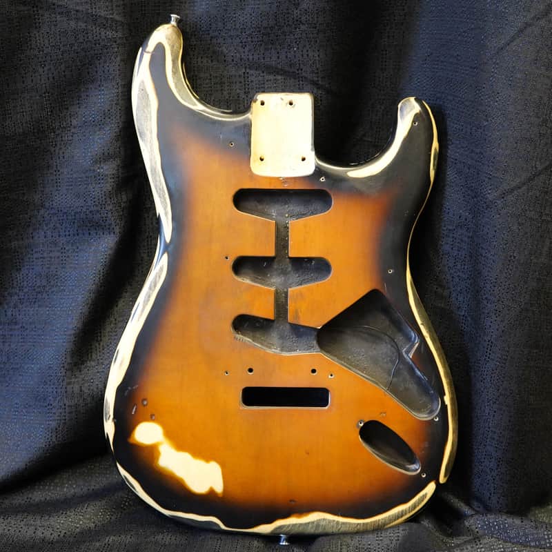 ESP/Japan GL-56 George Lynch Alder Guitar Body - Distressed Two-Tone Burst image 1