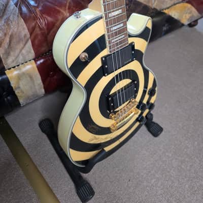 Zakk Wylde Les Paul Custom Bullseye Signed 50th Anniversary Black Sabbath Electric Guitar by Gibson Epiphone image 11