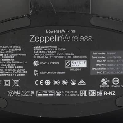 Bowers & Wilkins Zeppelin Wireless Powered Home Speaker System #54529 imagen 13