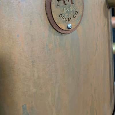 *WOW!* A&F Drum Co. 3-Piece 12/14/18 Royal Brass Bop Drum Kit Set with Wood Bass Drum Hoops image 9