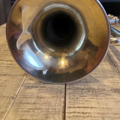1904 Conn Conqueror Cornet – Silver Plate – Engraved “Exchanged for a Buescher” – King Case image 8