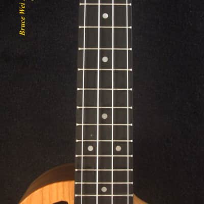 Handmade Concert Ukulele, Solid Taiwania, Mahogany, Abalone Inlay, Soft-bag, Bruce Wei UKB15-2007 image 8