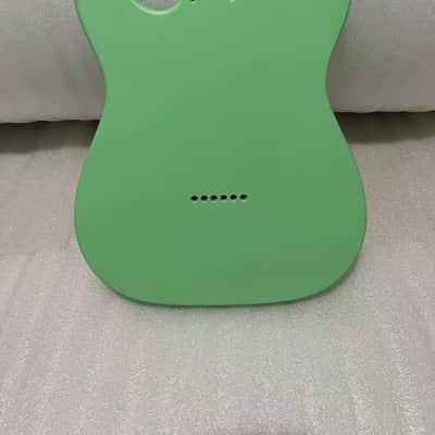 Green nitrocellulose lacquer alder wood Electric guitar body Matte finish tele body image 6