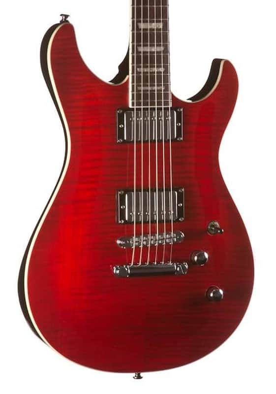 G&L Tribute Ascari GTS Electric Guitar, Trans Red, Rosewood, TR