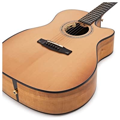 Cort Gold Edge Acoustic-Electric w/ Case, Grand Auditorium Torrefied Solid Spruce Top 1 3/4"(45mm) Nut, Mint image 16