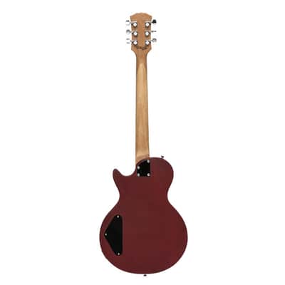 STAGG Standard Series Electric Guitar With Solid Mahogany Body Flat Top CHERRY image 4