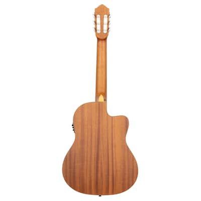 Ortega RCE131L Family Series Pro Solid Cedar Top Mahogany Neck Cutaway Nylon 6-String Classical Acoustic-Electric Guitar w/Gig Bag For Left Hand Player image 5