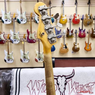 Fender Custom Shop Limited Edition 1958 P-Jazz Bass Precision Bass Body with Jazz Bass Neck Heavy Relic 3 Tone Sunburst 8.50 lbs image 11
