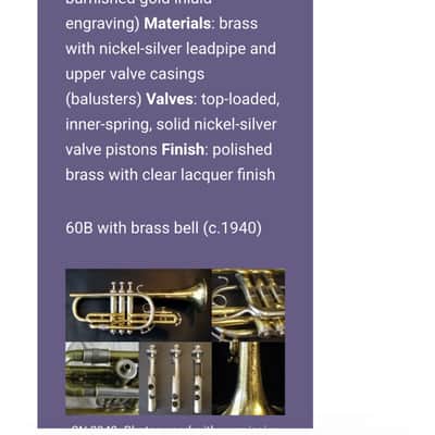 Reynolds 60B Bb Cornet (1936) SN 3004 (very rare) image 16