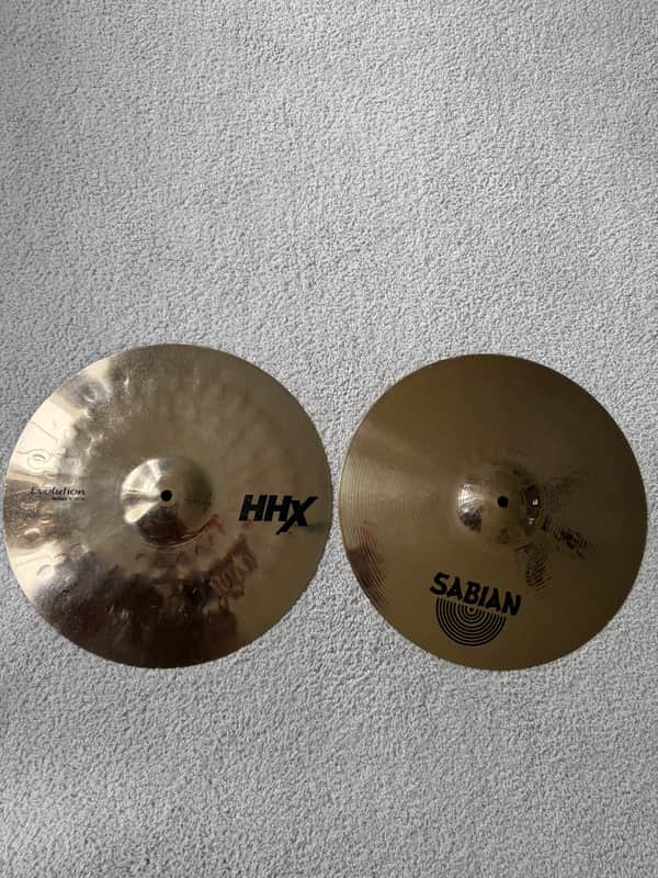 Sabian 15" HHX Evolution Hi-Hat Cymbals (Pair) 2002 - Present - Brilliant image 1