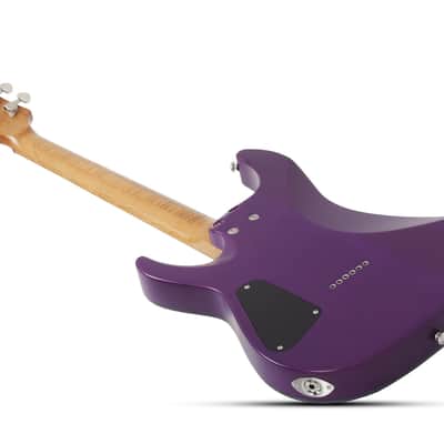 Schecter C-1 Standard Plus guitar in Transparent Purple Burst image 7