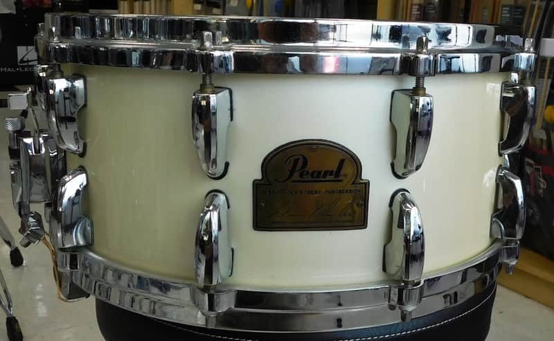 Pearl Dennis Chambers Signature 6.5" x 14" Snare Drum - Opal White - DC1465 image 1