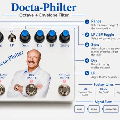 CELEBRITY PEDALS Docta Philter (Octave and Envelope Filter) image 2