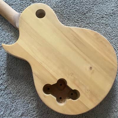 Single Cut Electric Guitar DIY Project in Natural Mahogany Veneer image 8