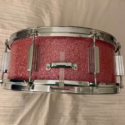 Tempro 5x14 vintage Snare Drum 1960s-1970s - Pink Sparkle image 5
