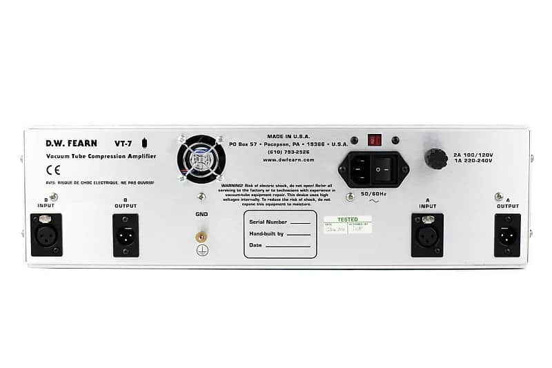 D.W. Fearn VT-7 Stereo Tube Compressor image 3