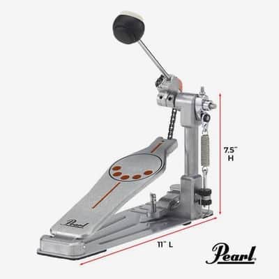 Pearl P930 Demonator Longboard Chain Drive Single Bass Drum Pedal 2010s - Chrome / Orange image 11