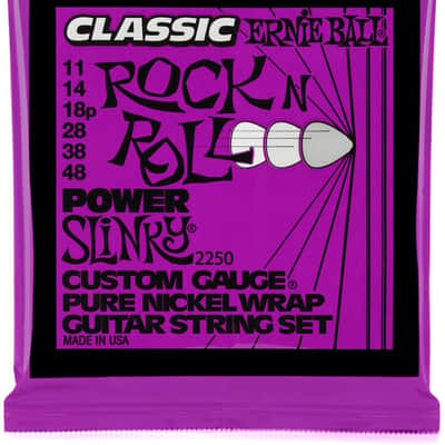 Ernie Ball 2250 Power Slinky Classic Rock N Roll Electric Guitar Strings - .011-.048 image 1