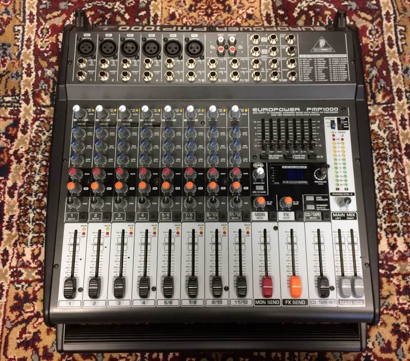 Behringer Europower PMP1000 500-Watt 12-Channel Powered Mixer with