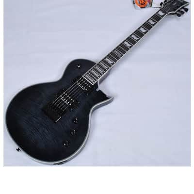 ESP LTD Deluxe EC-1000ET Evertune Flamed Maple Guitar in See-Thru Black image 9