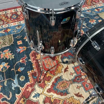 Ludwig 50th Anniversary Vistalite 3-Piece Drum Set - Black Sparkle Smoke image 8