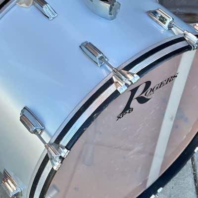 Vintage Rogers XP-8 Big R 24" Bass Kick Silver Mist Maple Shell for Drum Set image 5