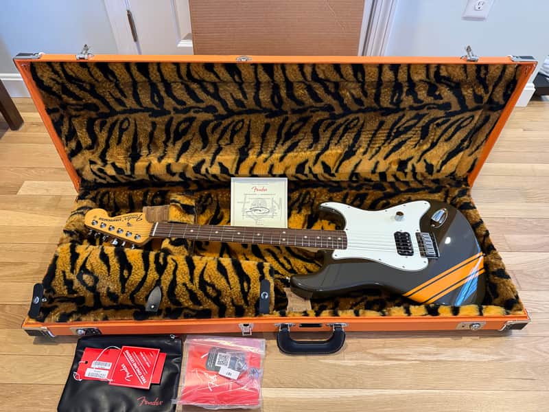 Fender To The Stars Limited Edition Tom Delonge "Padre" Stratocaster 2025 - Brown w/ Orange Competition Stripe