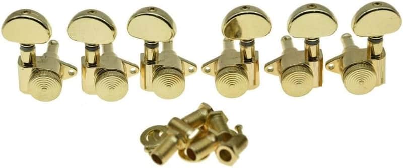 Locking Tuners Full Size Locking Guitar Tuners Tuning Keys Pegs Guitar Machine Heads for  Acoustic Guitars Gold image 1