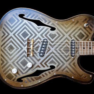 Dax&Co. Ironhorse 2022 Black/Steel Diamond Etched Guitar W/ Hardshell Case & COA! image 2
