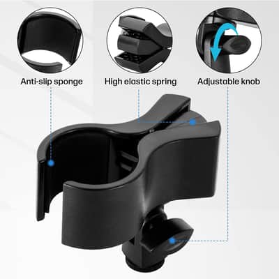 Large Microphone Clip Holder | Universal Mic Mount for Microphones 1.26 to 2.3 Inch Diameter image 2
