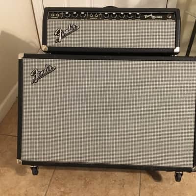 Fender Bandmaster 40-Watt 2-Channel 2x12" pre CBS Piggyback Guitar Amp 1963 - 1967 - Black Panel image 2