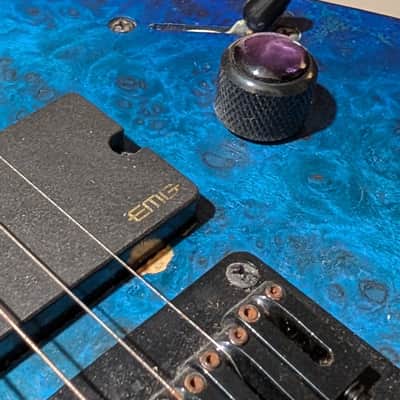 Ibanez RG8PB-SBF Sapphire Blue Flat Upgraded with EMG Pickups image 3
