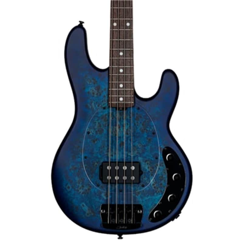 Blue SBMM Stingray 4 Poplar Burl Top Neptune Blue Satin Rn Pop...