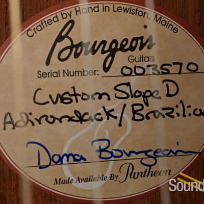 Bourgeois Slope D Brazilian Acoustic Guitar #3570 image 7