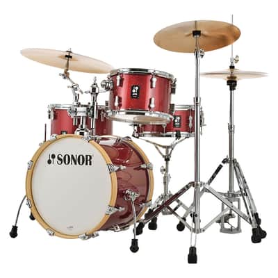 Sonor AQX Jazz 4-pc Shell Pack w/ 18" Kick - Red Moon Sparkle image 3