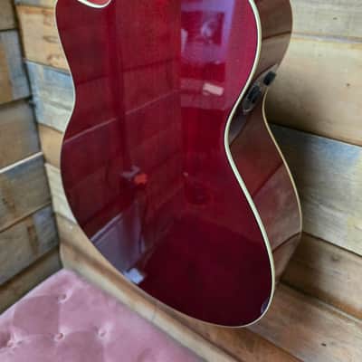 Yamaha FSC-TA TransAcoustic Concert Cutaway Acoustic - Ruby Red image 15