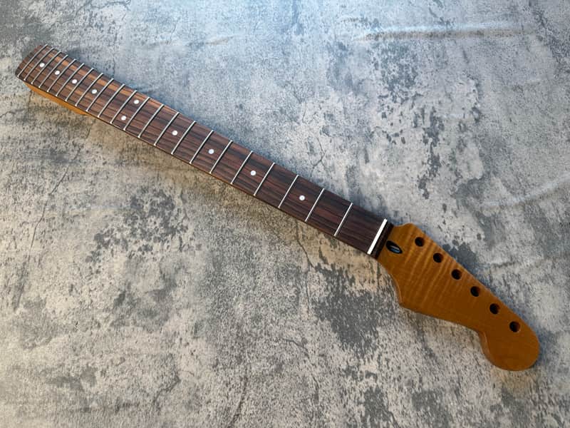 BMC Guitar 5AAAAA FLAME MAPLE Neck Strat® Stratocaster® 22 Fret Roasted With Rosewood Fingerboard Nitro Lacquer 9.5 Radius  STFRM5A #3 image 1