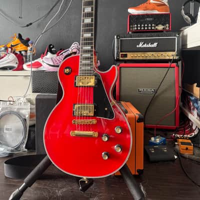 2023 Gibson Custom M2M Les Paul Custom Ferrari Red Bild 6