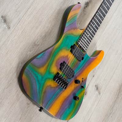 ESP USA M-II HT Hardtail Guitar, Seymour Duncan Sentient & Pegasus, Open Grain Ash Blueberry image 2