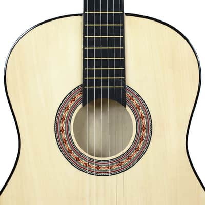 38" NATURAL Beginners Acoustic Guitar With Guitar Case, Strap, Tuner and Pick image 2